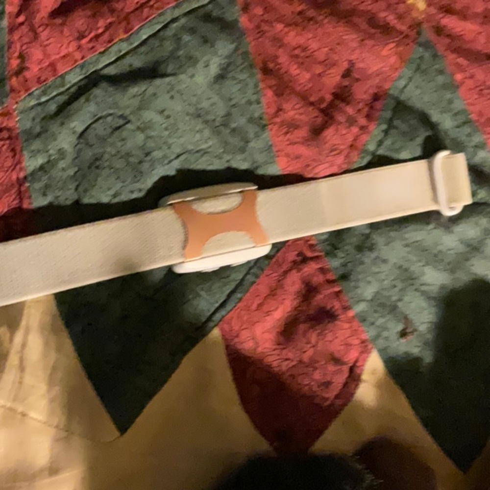 White and Tan Adjustable Strap